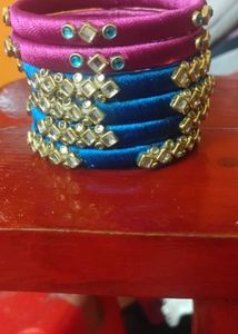 Elegant Silk Thread Bangles each set 280