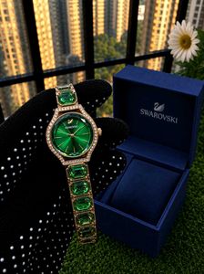 SWAROVSKI SW-GL-01 ELEGANCE WATCH ⌚💚✨*