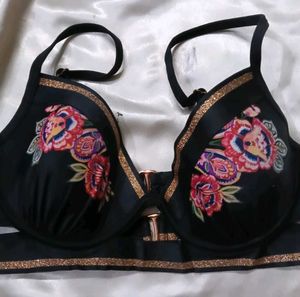 Floral Embroidered Bikini Top