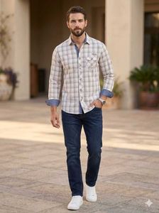 Men's Plaid Casual Shirt
