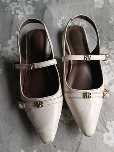 Women's White Slingback Heels