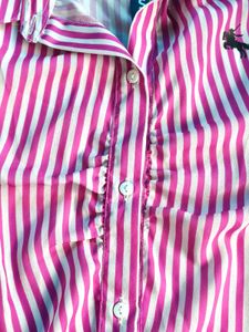 Pink Striped Halter Top