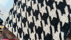 Black &amp; White Patterned Scarf