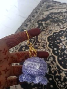 Handmade Crochet Jellyfish Keychain