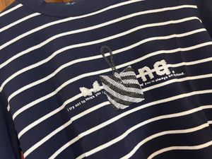 Striped Navy Blue Knit Top