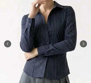 Striped Navy blue shirt for women