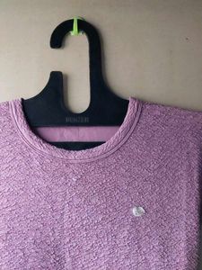 Purple Textured T-Shirt