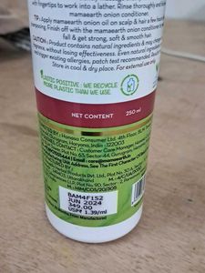 🧴Mamaearth Onion Shampoo half used
