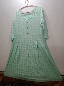 Beautiful Cotton Light Sea Green Kurti