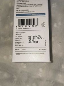 Plum Rice Water &amp; Niacinamide Serum 15 ml