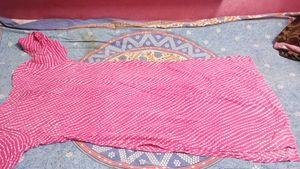 Pink Bandhani Saree