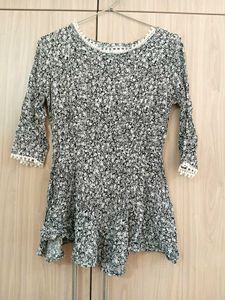 Floral Print Peplum Top(NEW)