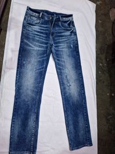 Stylish Blue Washed Denim Jeans