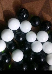 Black and white glass marble 70piecs