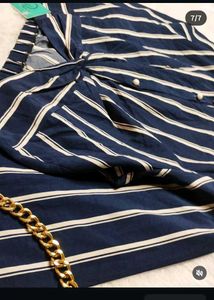 ❤️Striped Tie-Front Crop Top❤️