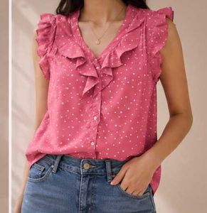 Chic Polka Dot Ruffle Top