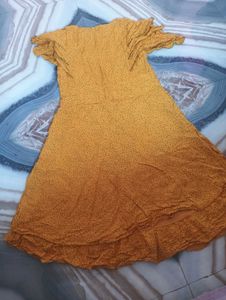 Yellow Printed Kurta