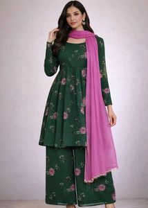 Full sleeves kurti with flared sharara