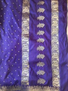 Elegant Purple Banarasi Silk Saree