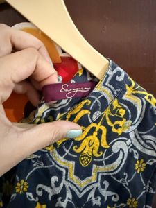 Black And Yellow Kurti