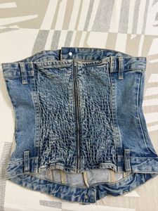 Denim Corset Top