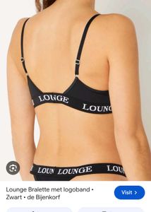 Lounge Black Bra &amp; Thong Set