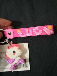 Cute Unicorn "LUCKY" Keychain