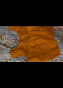Orange Ethnic Blouse Top