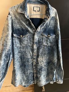 Men's Acid Wash Denim Shirt
