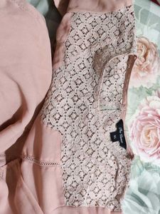 Elegant Pink Lace Blouse