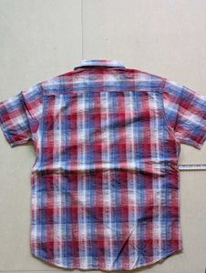 Ray - Men's Red &amp; Blue Plaid Short Sleeve Shirt