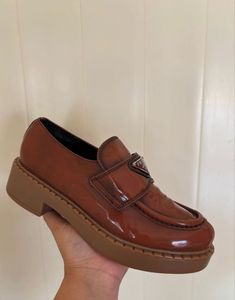 Prada Brown Leather Loafers