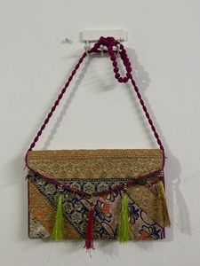 Boho Embroidered Clutch Bag