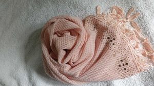 Embellished Pink Net Dupatta