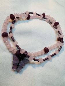 Butterfly Charm Beaded Bracelet