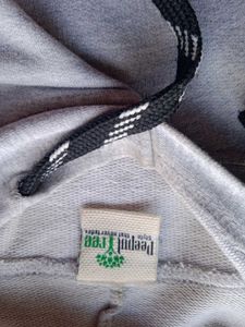 Gray Cropped Hoodie