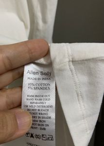 Unisex Allen Solly White T-shirt