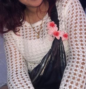 Charming White Woolen Crochet Top ❄️✨