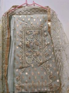 Elegant Embroidered Kurta Set Dress Material