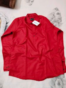 Men's Red Kurta Shirt