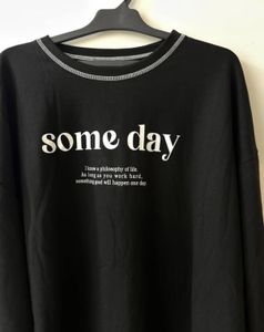 Black 'Some Day' Long Sleeve Tee