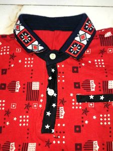 Red USA Polo Shirt Jeans