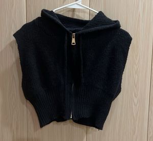 Hooded Knit Vest