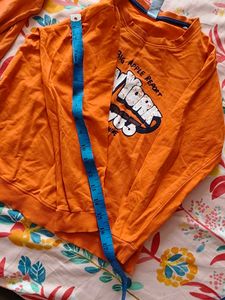Orange Graphic Long Sleeve Tshirts Age 6-8 yrs