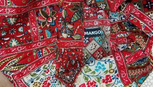 Bohemian Red Patchwork Print Co-ord Set