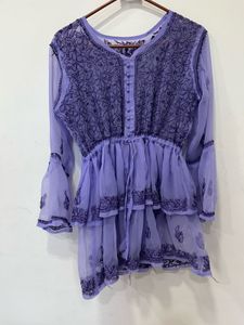Beautiful Lavender Chikankari Kurta