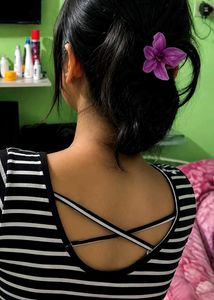 stylish dress with split back