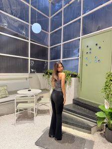 Stylish Grey Halter Neck Top