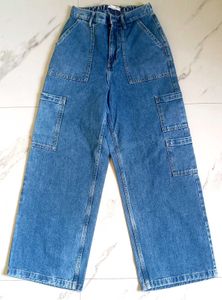 Blue Denim Cargo Pants 👖