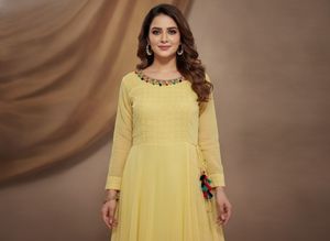 Beautiful Yellow Ethnic Gown